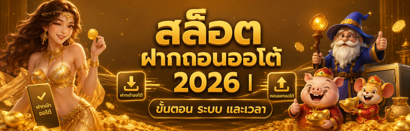 สล็อต ฝากถอนออโต้ 2026 ขั้นตอน ระบบ และเวลา ปก